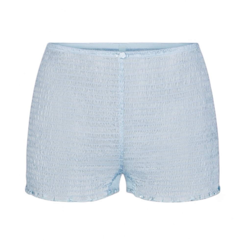 SKIMS Romance Smocked Shorts – Celeste 💙 (NWOT, Size 2X)